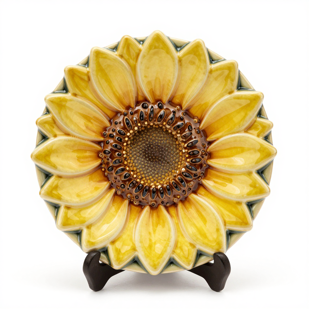 Vintage Ceramic Sunflower Garden Ornament